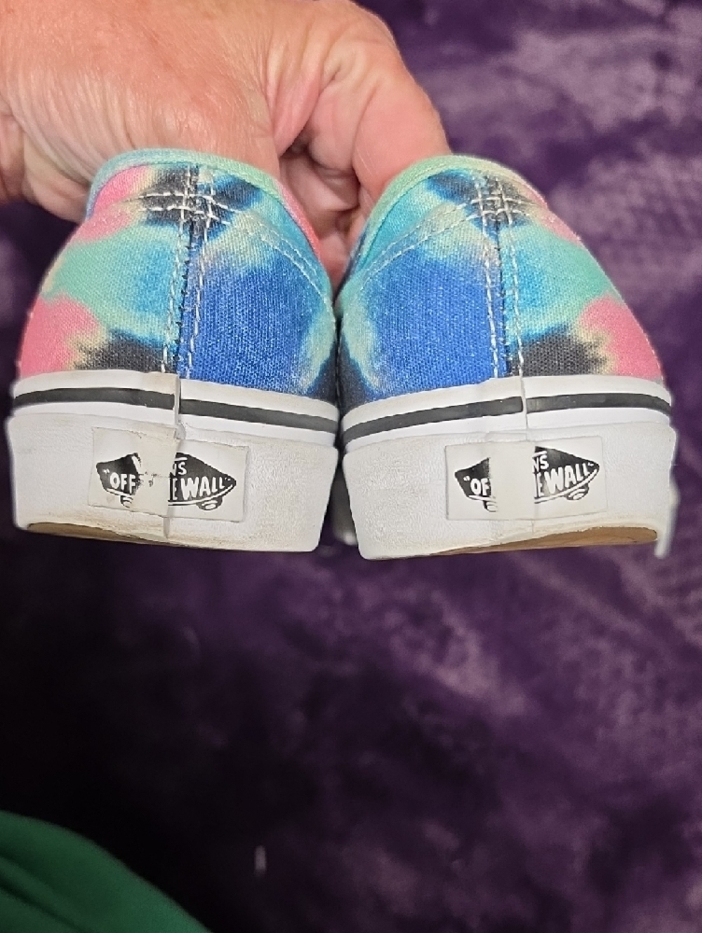 Vans Tie-Dye Canvas Sneakers - Pink, Blue, Teal sz 7.5 - Picture 4 of 6